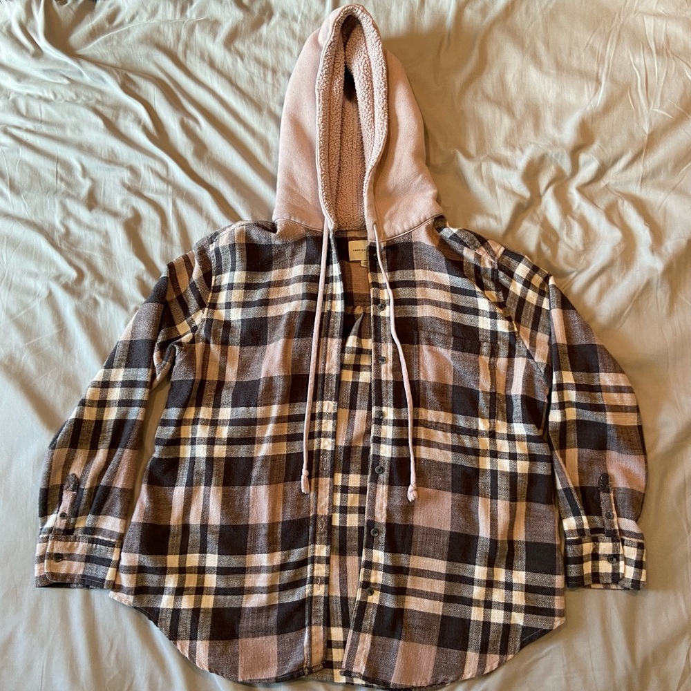 American Eagle Hooded Flannel